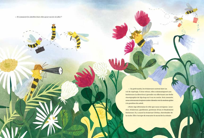 Reine Melliféra et la vie des abeilles, illustration by Josée Bisaillon (3)