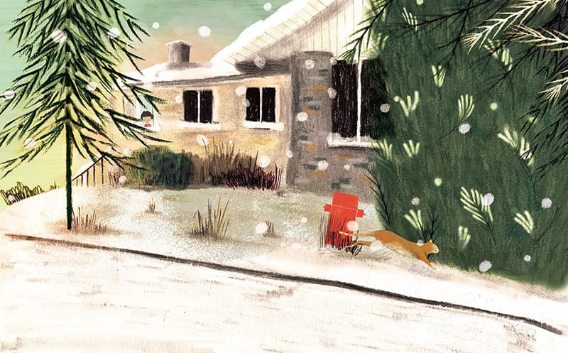 Le Pelleteur de nuages, illustration by Josée Bisaillon (5)