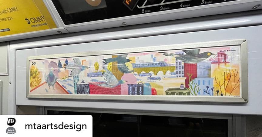Art Card - NYC View, illustration by Josée Bisaillon (1)