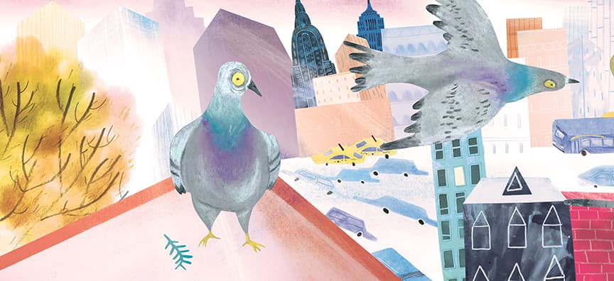 Art Card - NYC View, illustration by Josée Bisaillon (2)